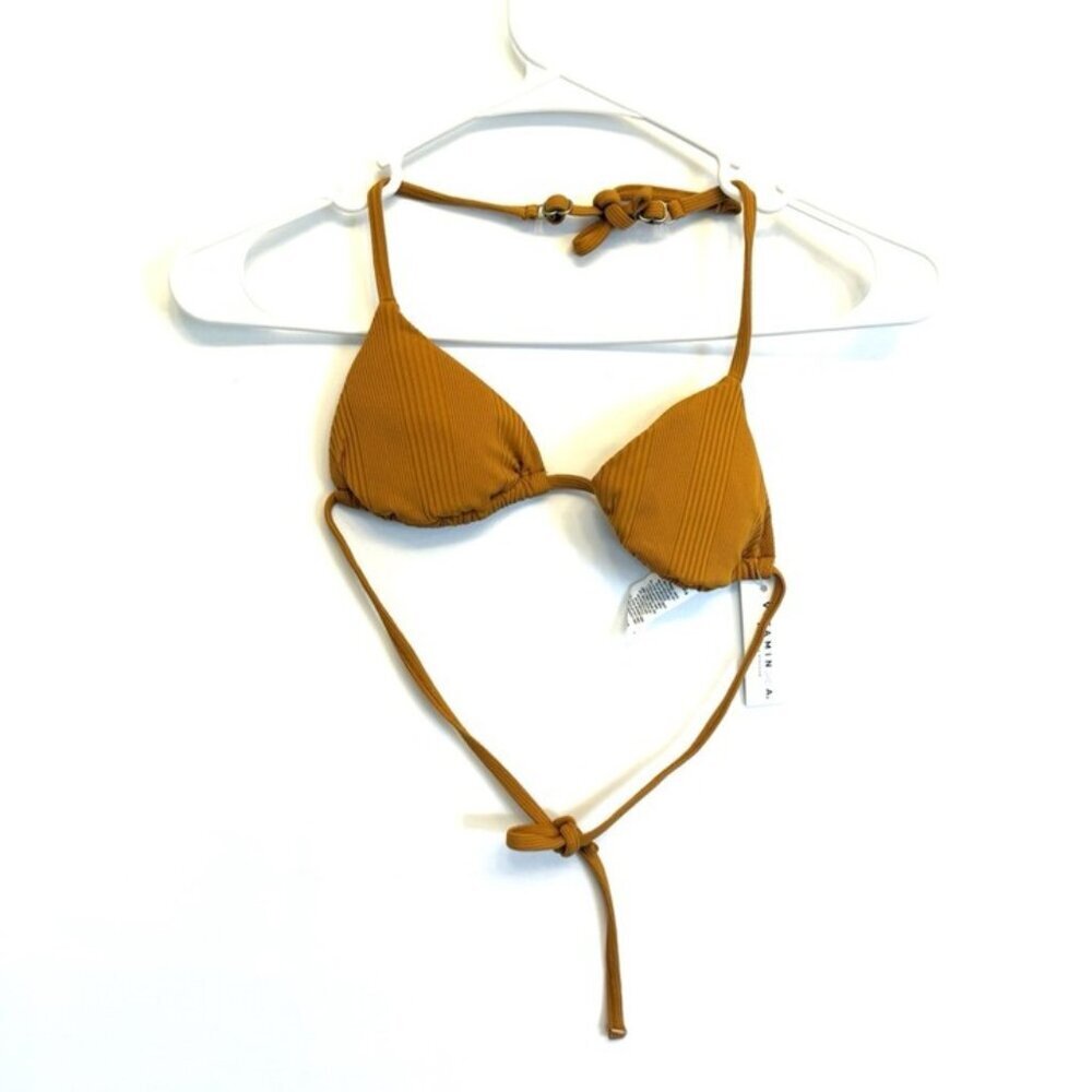 Vitamin A Women’s Burnt Orange String Bikini Top Size XS